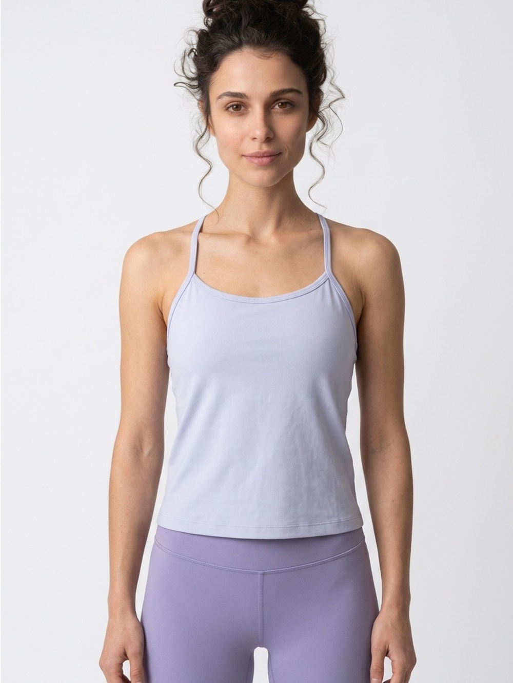 Lululemon Athletica Light Purple Tank Top with Dark Purple Bra with Pads size 4